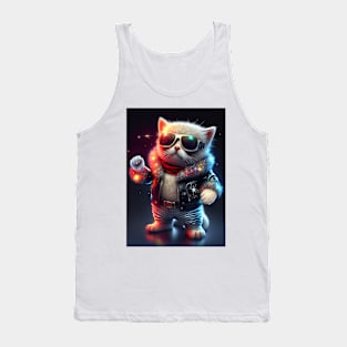 Cute Space Cat - Anime Art design Tank Top